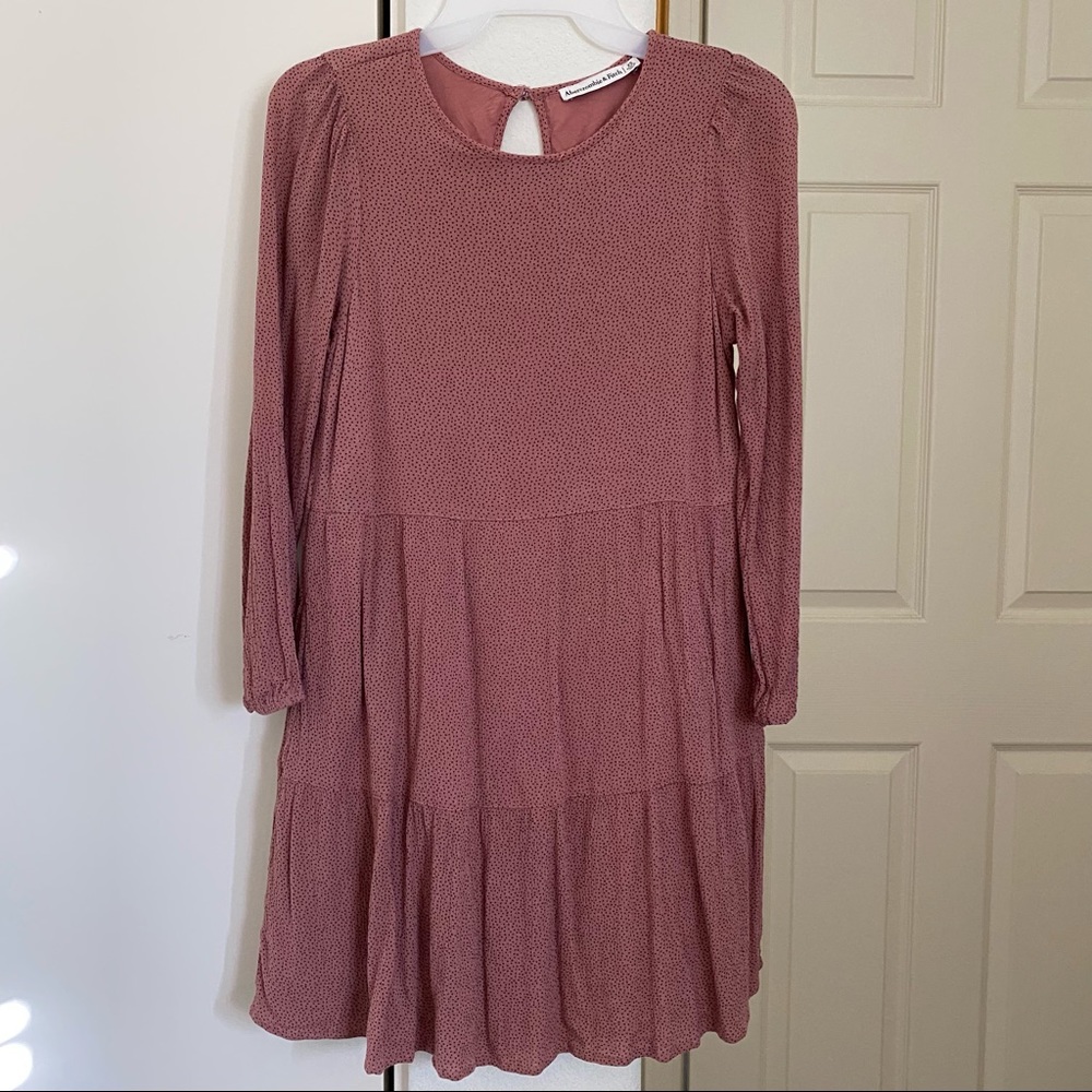 Abercrombie Longsleeve Babydoll Rose Pink Dress